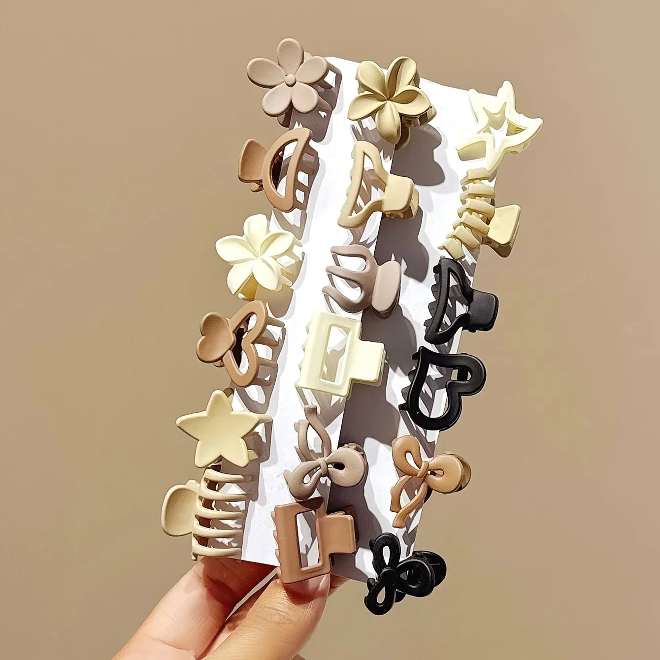 Beige Chic Hair Clip Set
