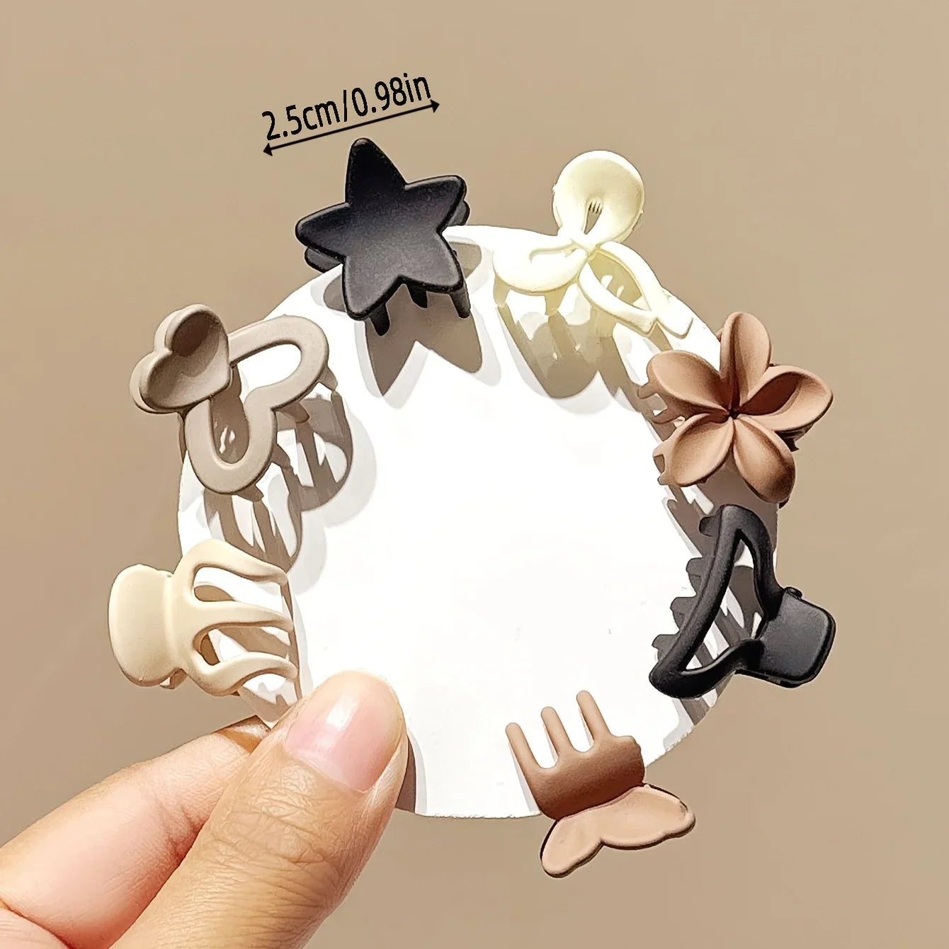 Beige Chic Hair Clip Set